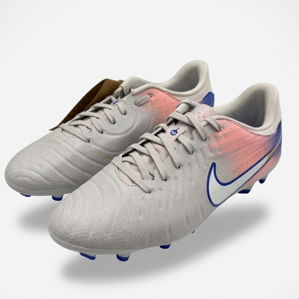 Nike Legend 10 Academy Soccer Cleats Womens 8 Vast Grey Racer Blue NEW